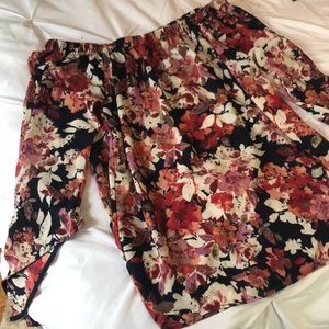 Off the shoulder floral shirt